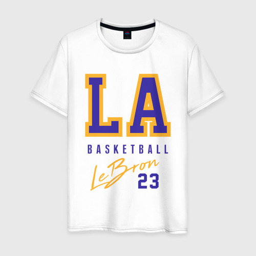 Мужская футболка хлопок Lebron Basketball, цвет белый