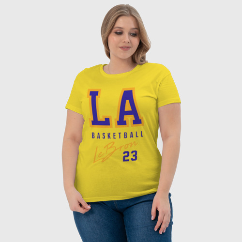 Женская футболка хлопок с принтом Lebron Basketball, фото #4