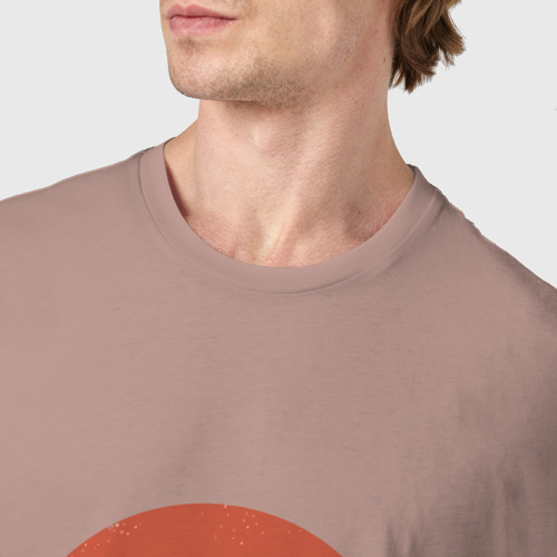 Мужская футболка хлопок Годзилла и Тоторо, цвет пыльно-розовый - фото 6