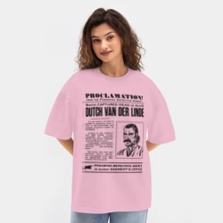 Женская футболка Oversize хлопок texturе Red Dead Redemption 2 - фото 2