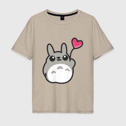 Мужская футболка хлопок Oversize Love Totoro заяц