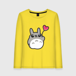 Женский лонгслив хлопок Love Totoro заяц