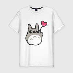 Мужская футболка хлопок Slim Love Totoro заяц