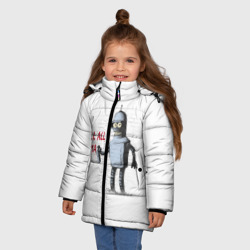 Зимняя куртка для девочек 3D Человеконенавистник - фото 2