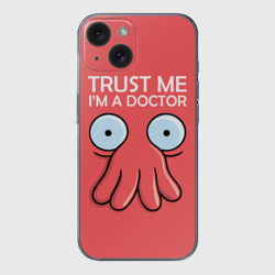 Чехол для iPhone 15 силиконовый с защитой камеры Trust Me I'm a Doctor