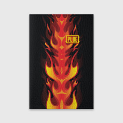 Обложка для паспорта матовая кожа PUBG Fire