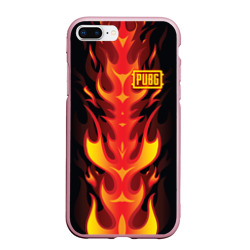 Чехол для iPhone 7Plus/8 Plus матовый PUBG Fire