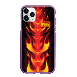 Чехол для iPhone 11 Pro Max матовый PUBG Fire