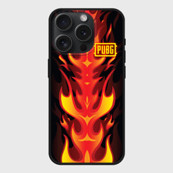 Чехол силиконовый для Apple iPhone 15 Pro матовый PUBG Fire