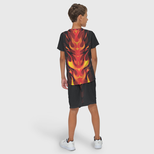 Детский костюм с шортами 3D PUBG Fire, цвет 3D печать - фото 4