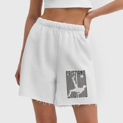 Женские шорты oversize футер хлопок Cristiano Ronaldo - фото 2