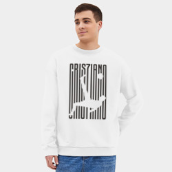 Мужской свитшот oversize без начеса хлопок Cristiano Ronaldo - фото 2
