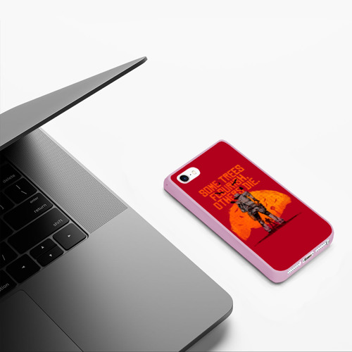 Чехол для iPhone 5/5S матовый Red Dead Redemption 2, цвет розовый - фото 5