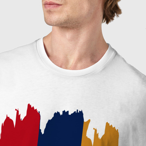 Мужская футболка хлопок Армения, цвет белый - фото 6