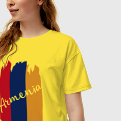 Женская футболка хлопок Oversize Армения - фото 2
