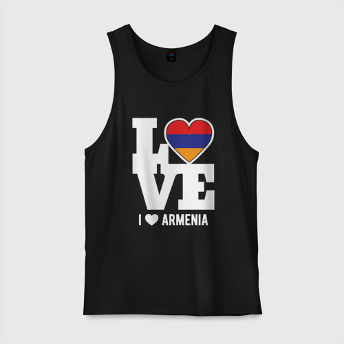 Мужская майка хлопок Love Armenia, цвет черный