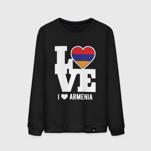 Мужской свитшот хлопок Love Armenia, цвет черный