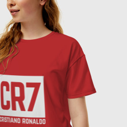 Женская футболка хлопок Oversize Ronaldo - фото 2