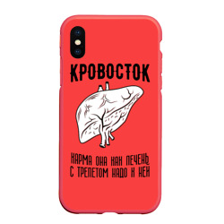 Чехол для iPhone XS Max матовый Кровосток - карма