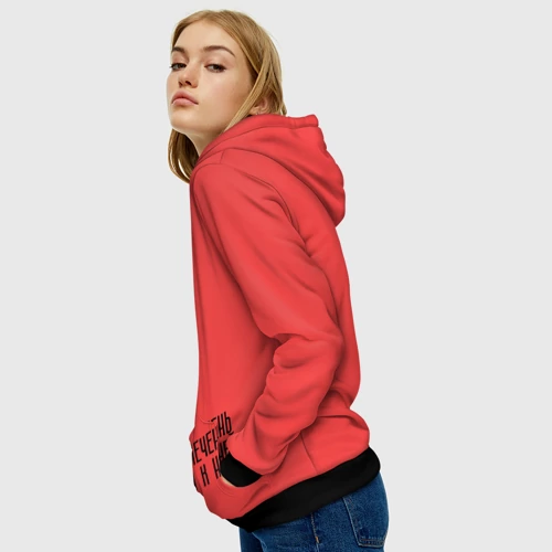 Женская толстовка 3D с принтом Кровосток - карма, вид сбоку #3