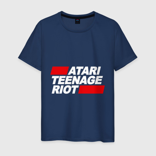 Мужская футболка из хлопка с принтом Atari Teenage Riot, вид спереди №1
