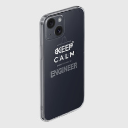 Чехол для iPhone 15 силиконовый с защитой камеры Keep Calm Engineer - фото 2