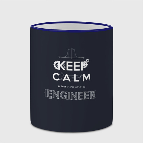 Кружка с полной запечаткой Keep Calm Engineer, цвет Кант синий - фото 4