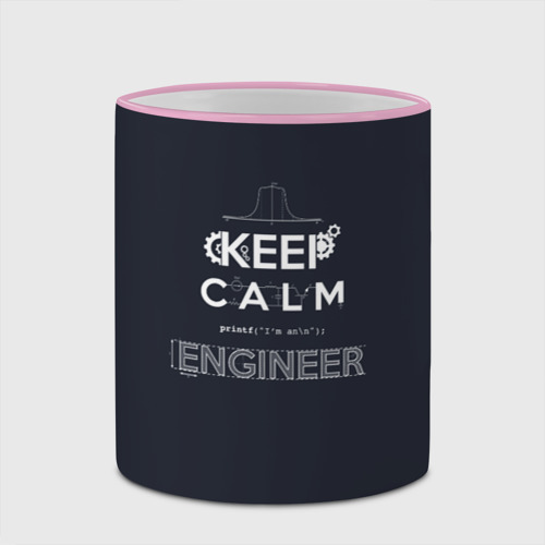 Кружка с полной запечаткой Keep Calm Engineer, цвет Кант розовый - фото 4