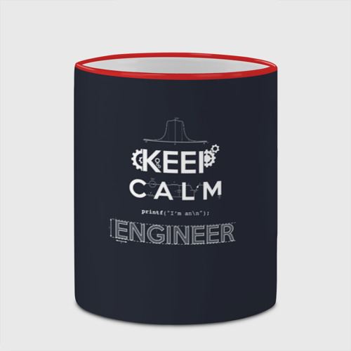 Кружка с полной запечаткой Keep Calm Engineer, цвет Кант красный - фото 4