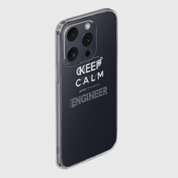 Чехол для iPhone 15 Pro силиконовый с защитой камеры Keep Calm Engineer - фото 2
