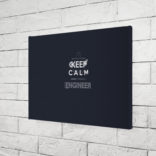 Холст прямоугольный Keep Calm Engineer, цвет 3D печать - фото 3