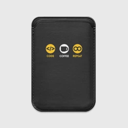 Картхолдер Magsafe магнитный Code Coffee Repeat