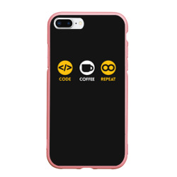 Чехол для iPhone 7Plus/8 Plus матовый Code Coffee Repeat