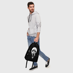 Рюкзак с принтом Крик для любого человека, вид спереди №5. Цвет основы: белый