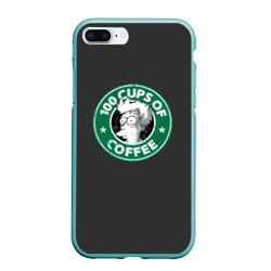 Чехол для iPhone 7Plus/8 Plus матовый 100 cups of coffee