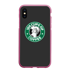 Чехол для iPhone XS Max матовый 100 cups of coffee