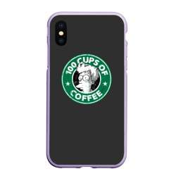 Чехол для iPhone XS Max матовый 100 cups of coffee