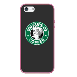 Чехол для iPhone 5/5S матовый 100 cups of coffee