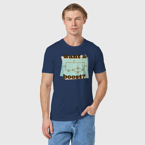 Мужская футболка хлопок Электромеханик, цвет темно-синий - фото 3