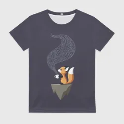 Женская футболка 3D Coffee Fox
