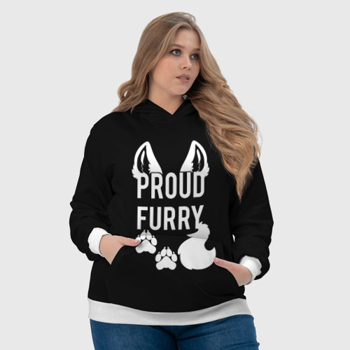 Женская толстовка 3D Proud Furry, цвет 3D печать - фото 6