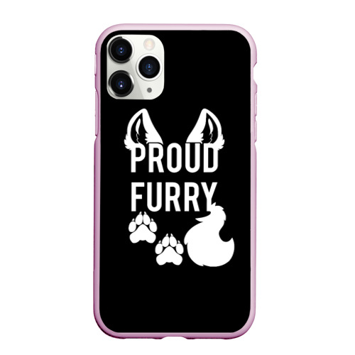 Чехол для iPhone 11 Pro Max матовый Proud Furry, цвет розовый