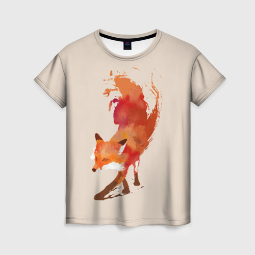 Женская футболка 3D Paint Fox, цвет 3D печать