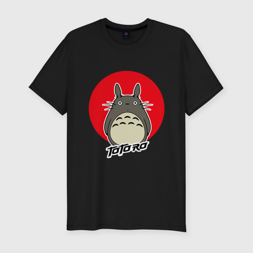 Мужская футболка хлопок Slim Totoro, цвет черный