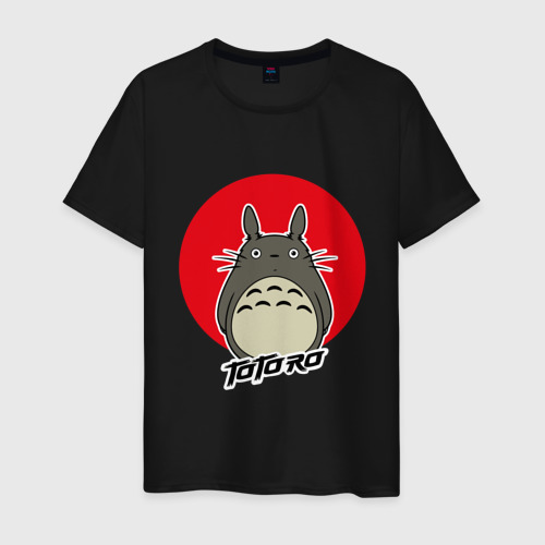 Мужская футболка хлопок Totoro, цвет черный