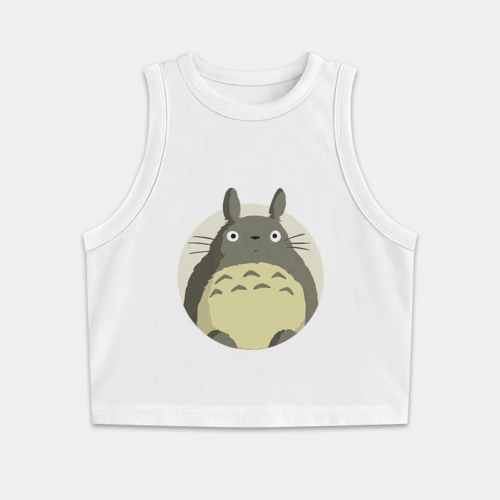 Женская укороченная майка-топ хлопок Totoro