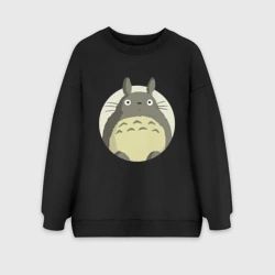 Женский свитшот oversize без начеса хлопок Totoro