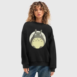 Женский свитшот oversize без начеса хлопок Totoro - фото 2