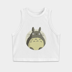 Женская укороченная майка-топ хлопок Totoro
