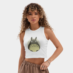 Женская укороченная майка-топ хлопок Totoro - фото 2